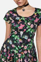 See No Evil Print Midi Dress