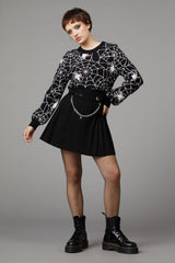 Arachnid Knit Cropped Sweater