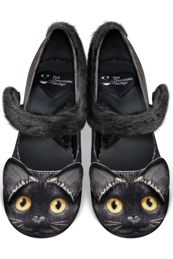 Chocolaticas® Mid Heels Chat Noir Women's Mary Jane Pump