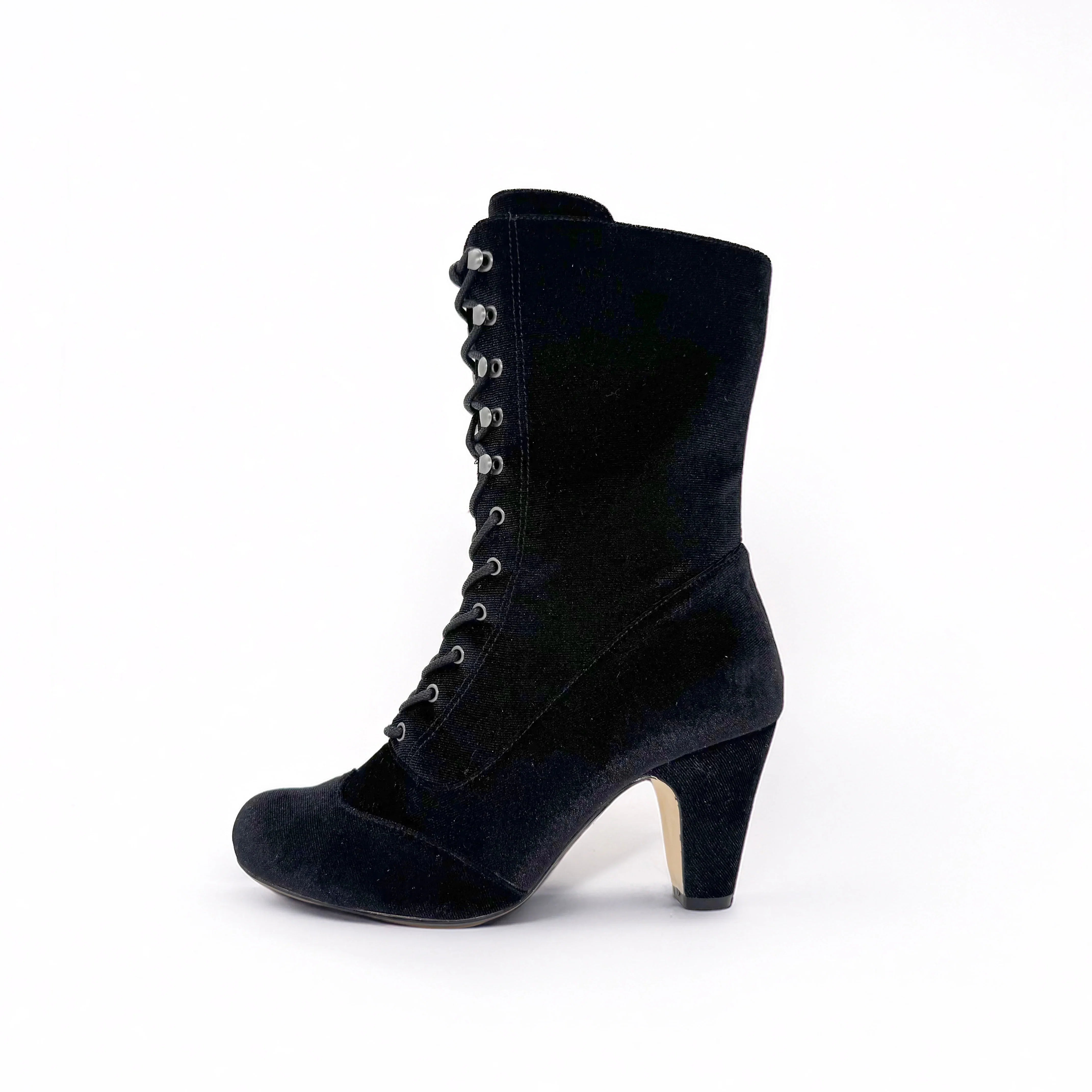 Claire Velvet Victorian Booties