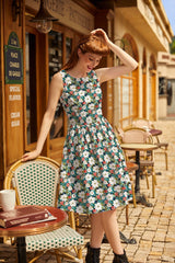Vintage Style Midi Dress Winter Floral