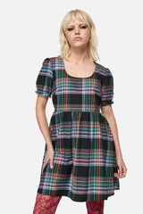 Hermit Goth Tartan Mini Dress