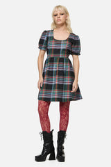 Hermit Goth Tartan Mini Dress