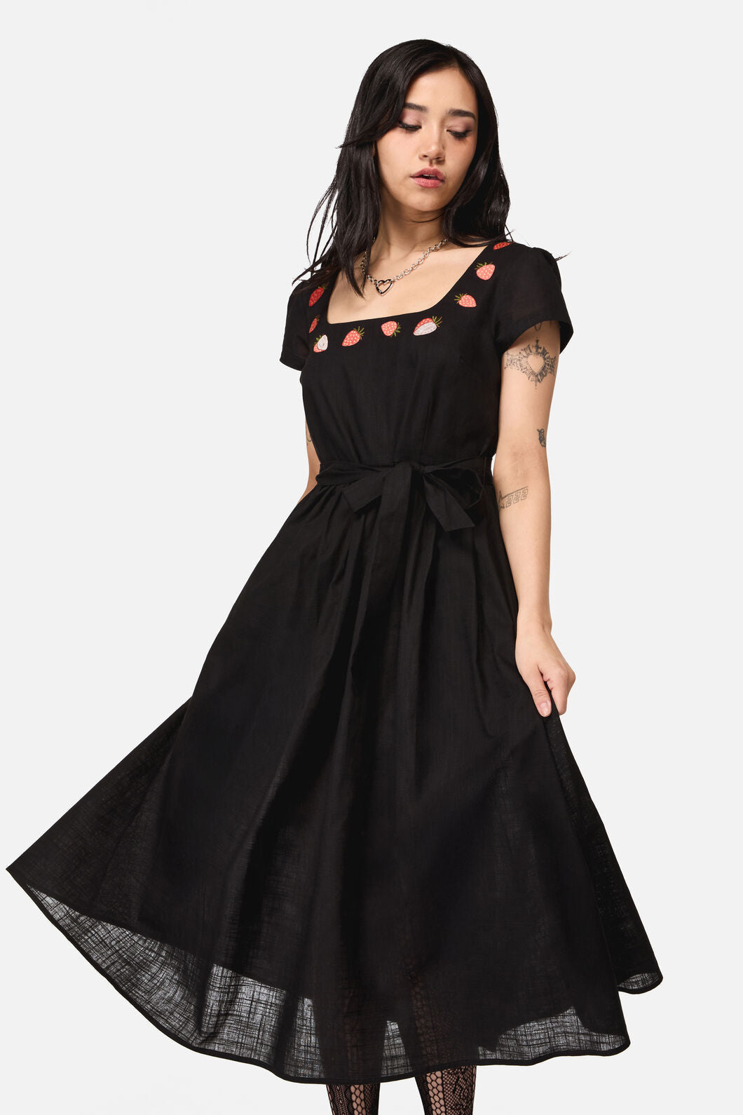Strawberry Embroidered Dress