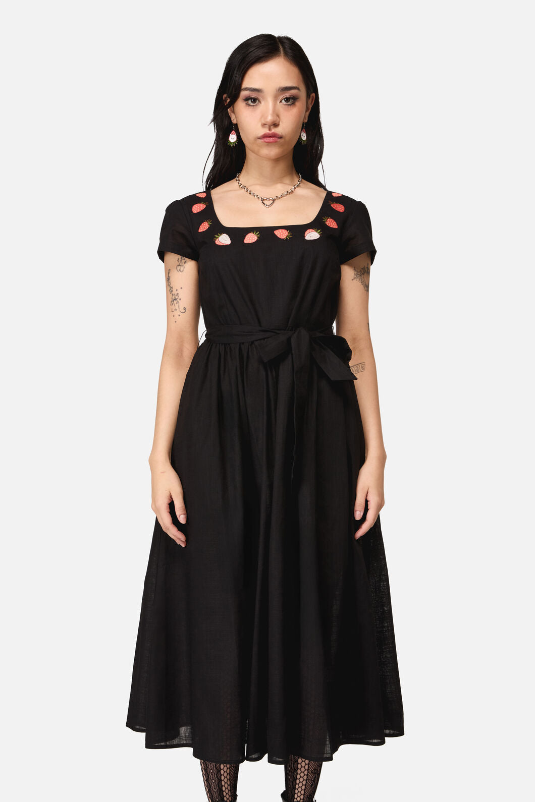 Strawberry Embroidered Dress