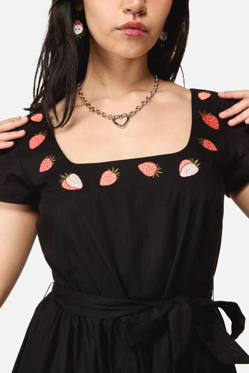 Strawberry Embroidered Dress