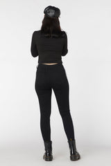 Stretch Denim Rainbow Slim Fit Black Skinny Jeans
