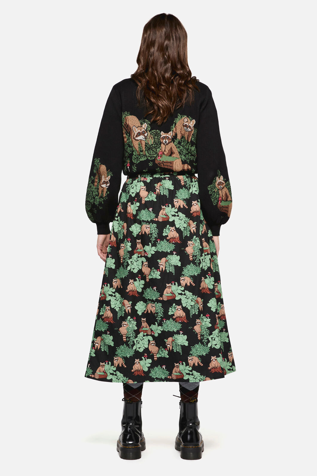 Haus Of Raccoon Print Skirt