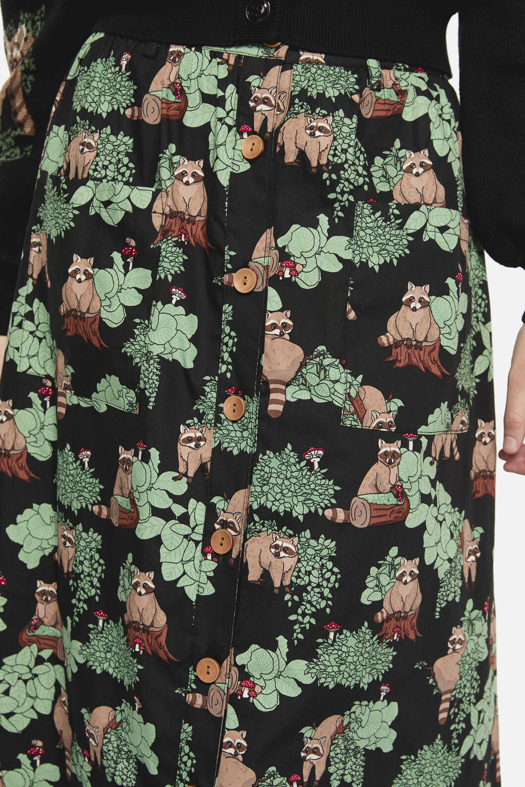 Haus Of Raccoon Print Skirt