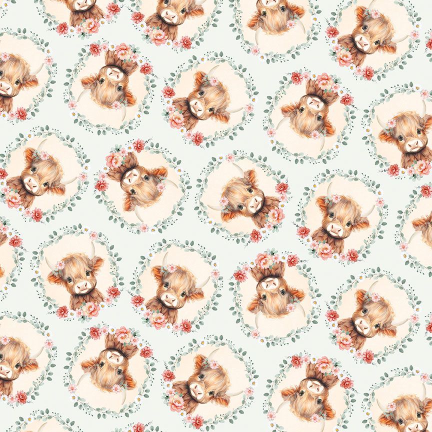 Vintage Style Midi Dress Cows
