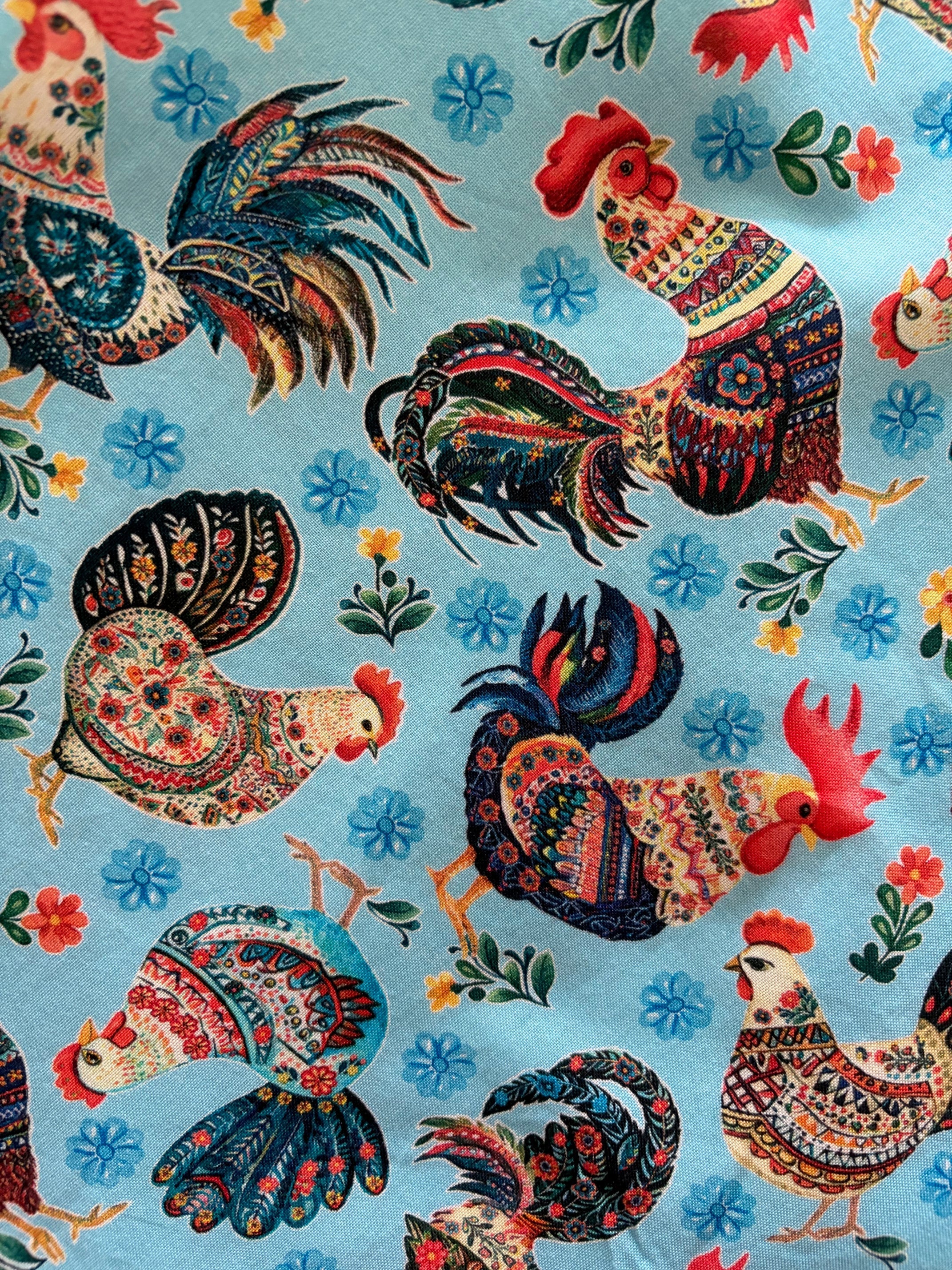 Vintage Style Mini Dress Chicken Print