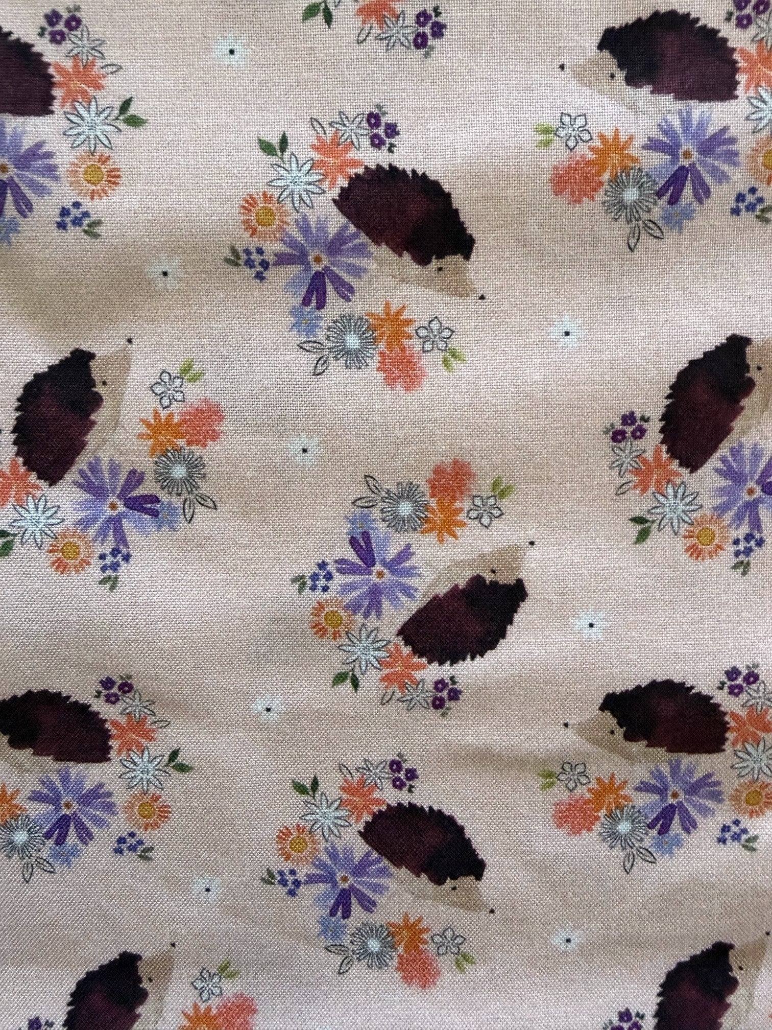 Vintage Style Bow Top in Hedgehog Print