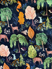 Vintage Style Midi Dress Woodland Navy