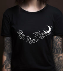 Batty Moon Glow in the Dark: T-Shirt, Pullover, Hoodie, Tank or Long Sleeve