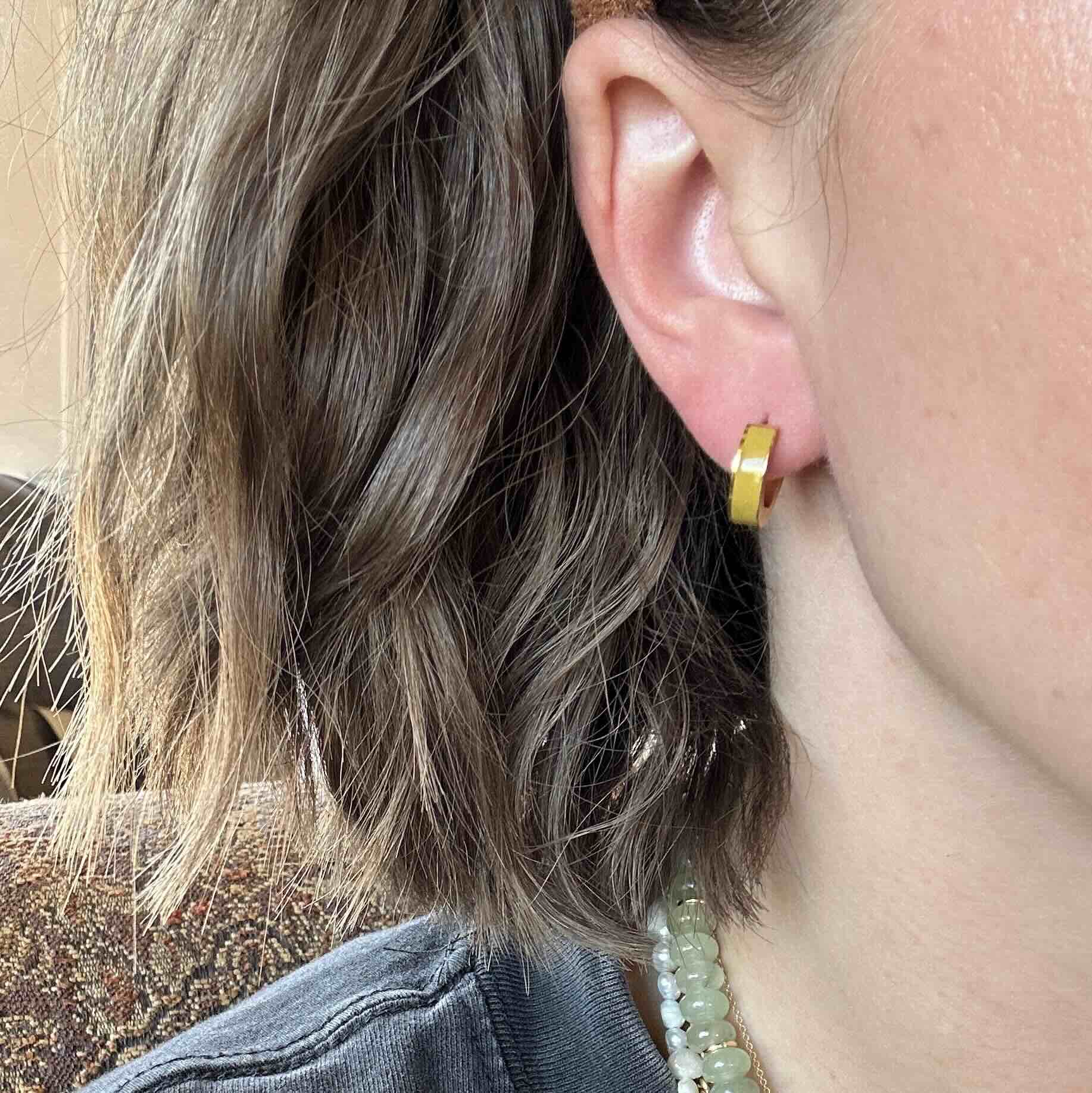 Chunky Huggie Hoop Earrings - 16 Color Options