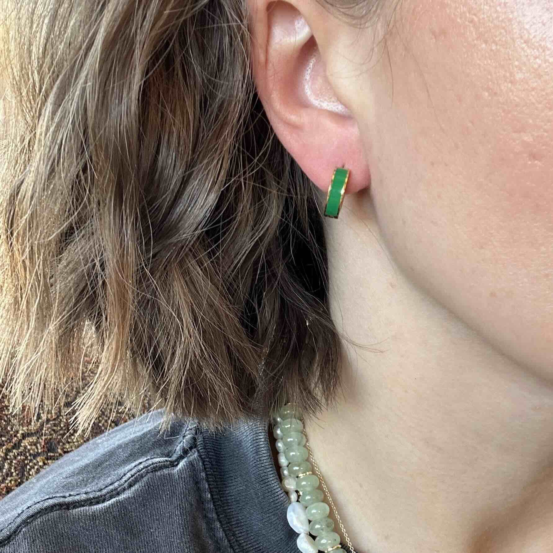 Chunky Huggie Hoop Earrings - 16 Color Options