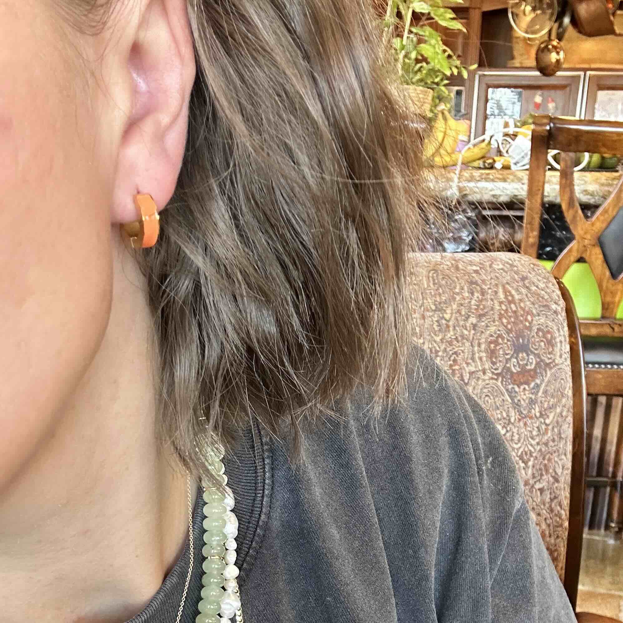 Chunky Huggie Hoop Earrings - 16 Color Options