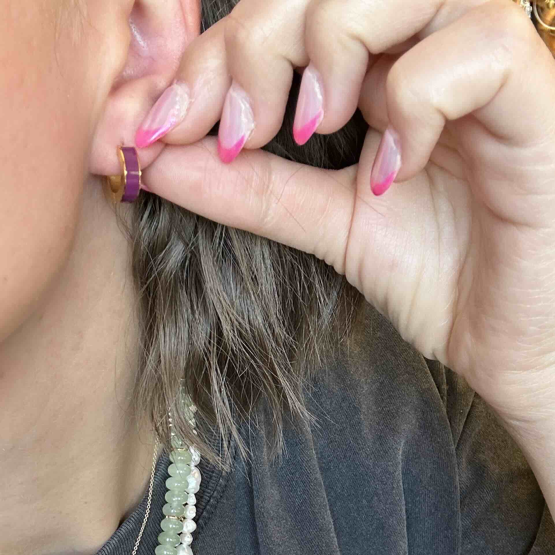 Chunky Huggie Hoop Earrings - 16 Color Options