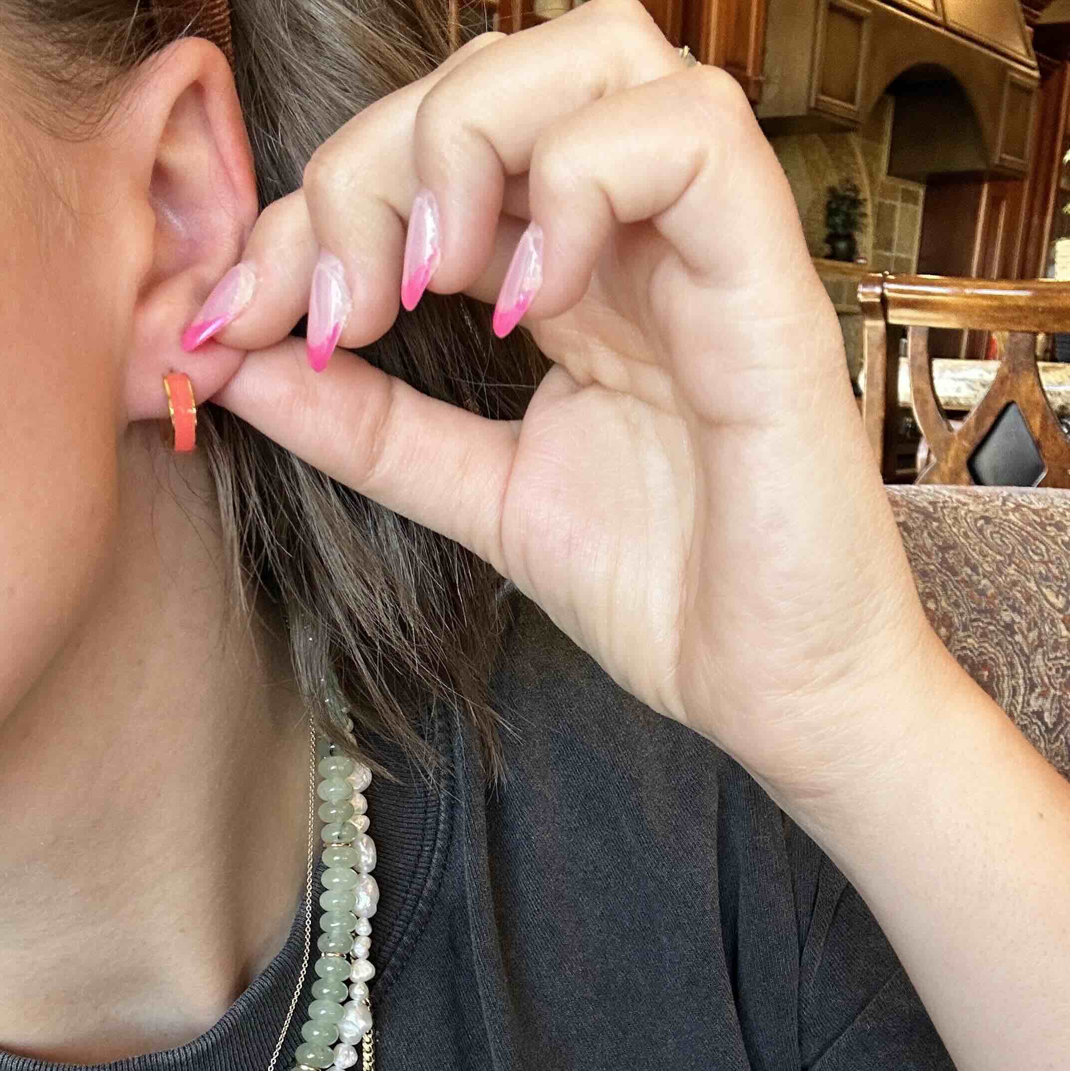 Chunky Huggie Hoop Earrings - 16 Color Options