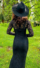 Persephone - Deadly Sheer Floral Lace Maxi Dress