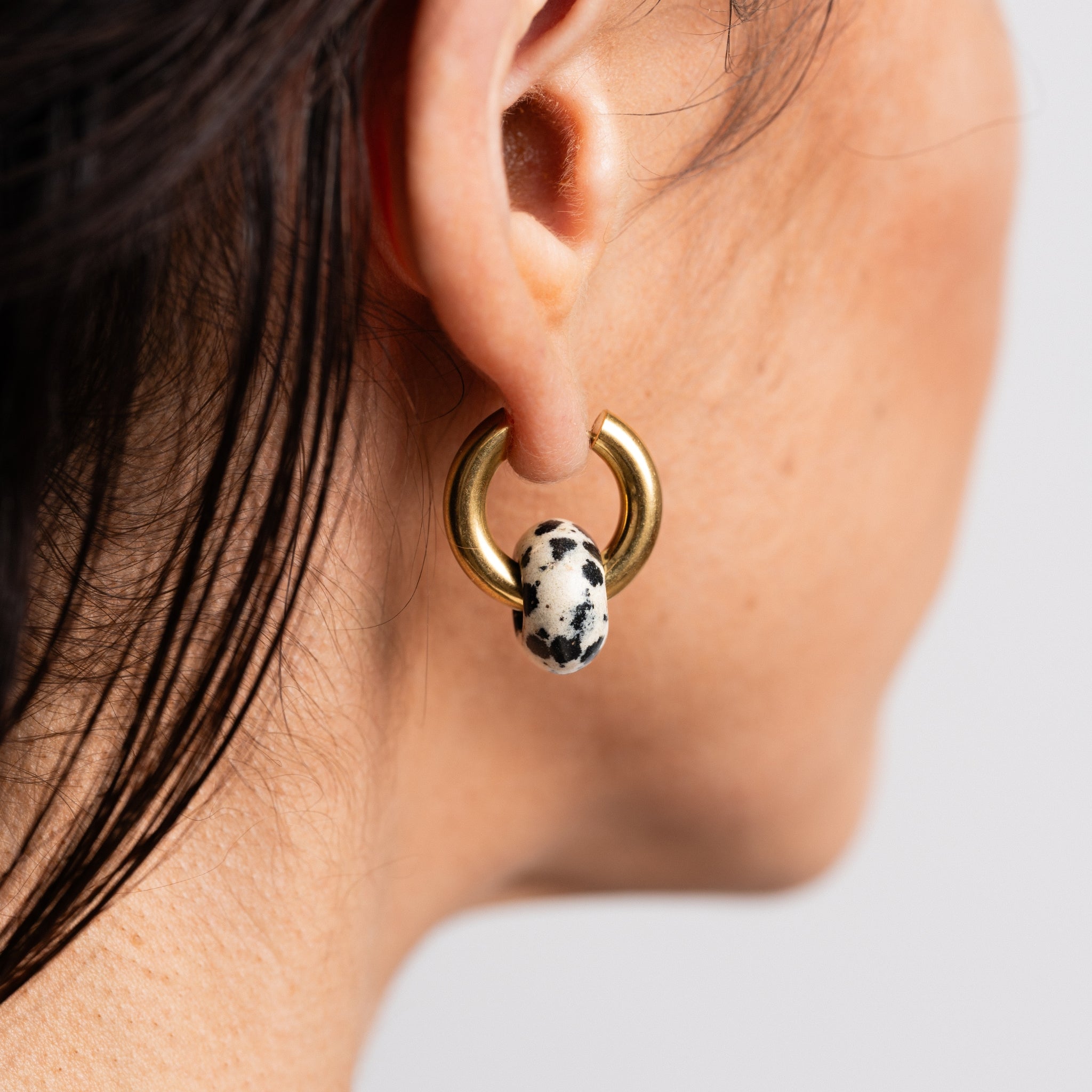Jupiter Earrings: Onyx, Jasper, or Aventurine