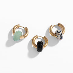 Jupiter Earrings: Onyx, Jasper, or Aventurine