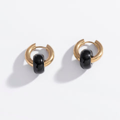 Jupiter Earrings: Onyx, Jasper, or Aventurine
