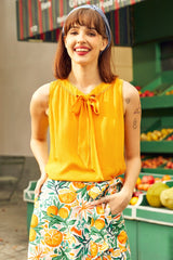 Picnic Perfect Tie-Neck Top