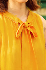 Picnic Perfect Tie-Neck Top