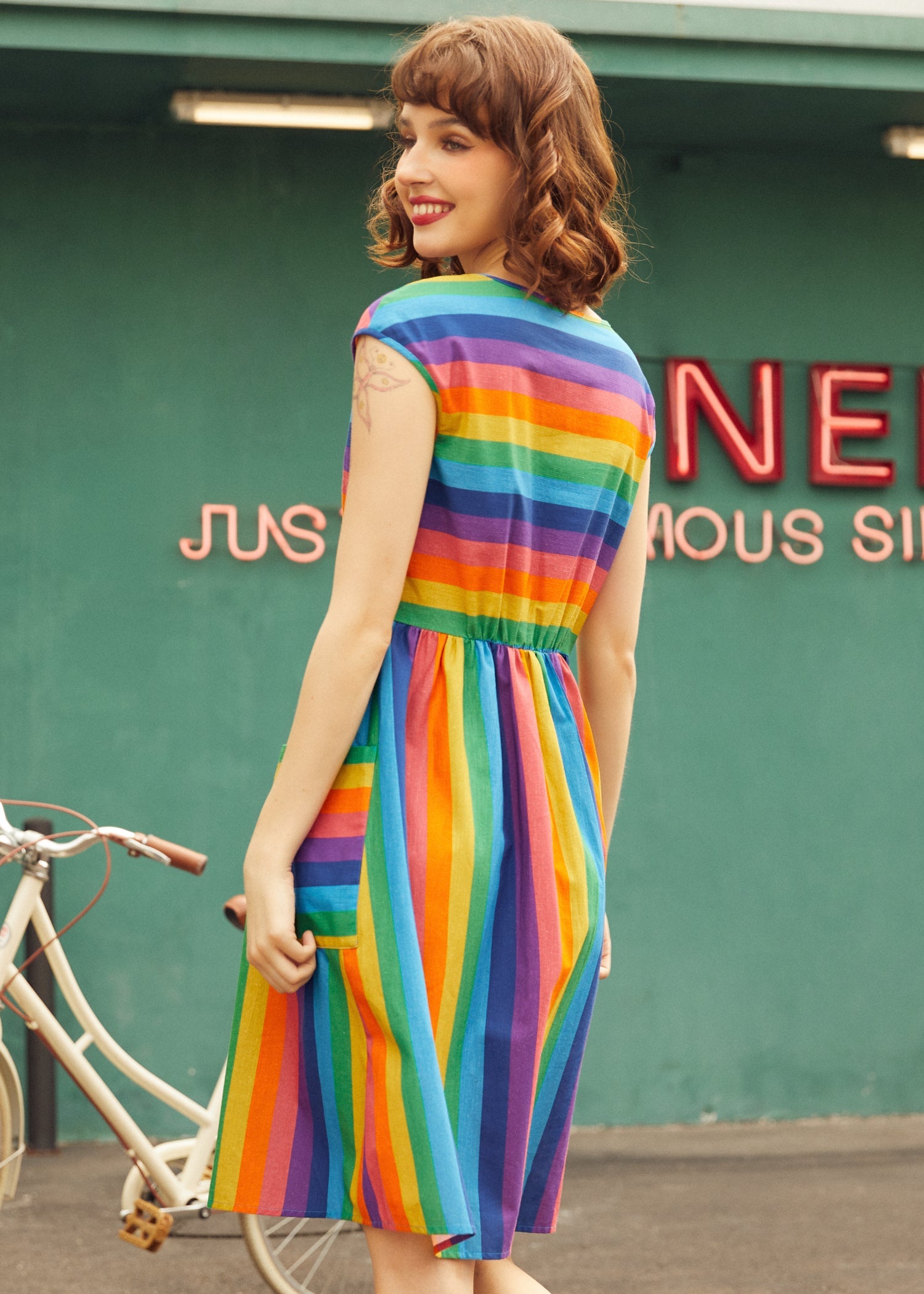 More Is More Rainbow Stripe Dress