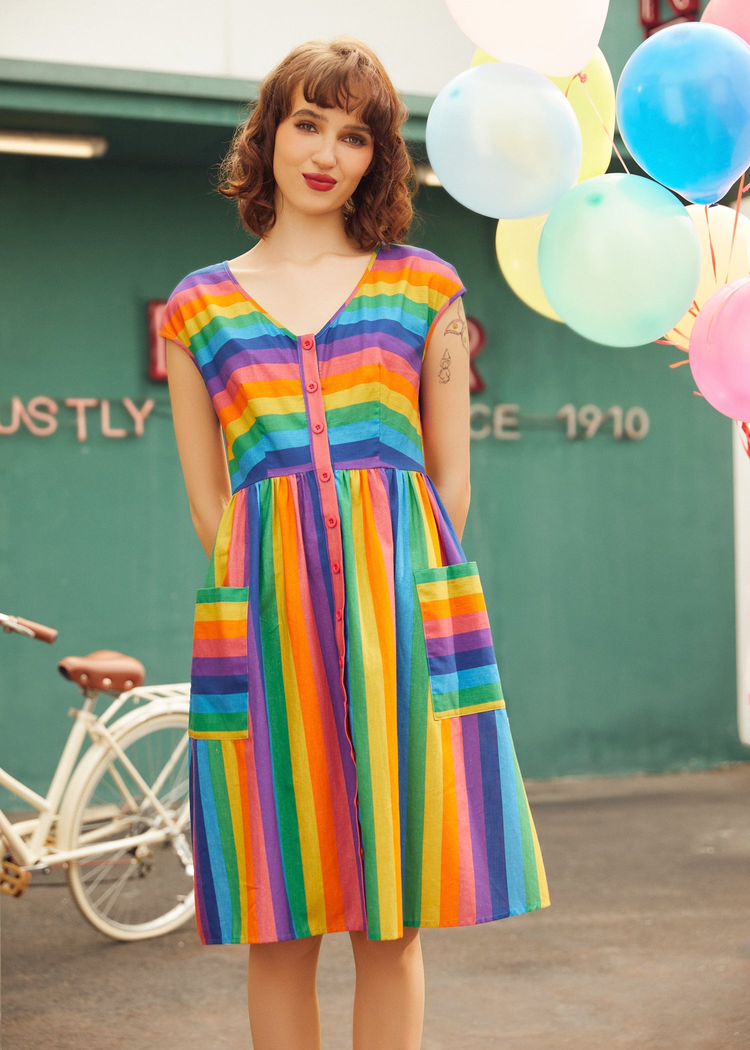 More Is More Rainbow Stripe Dress