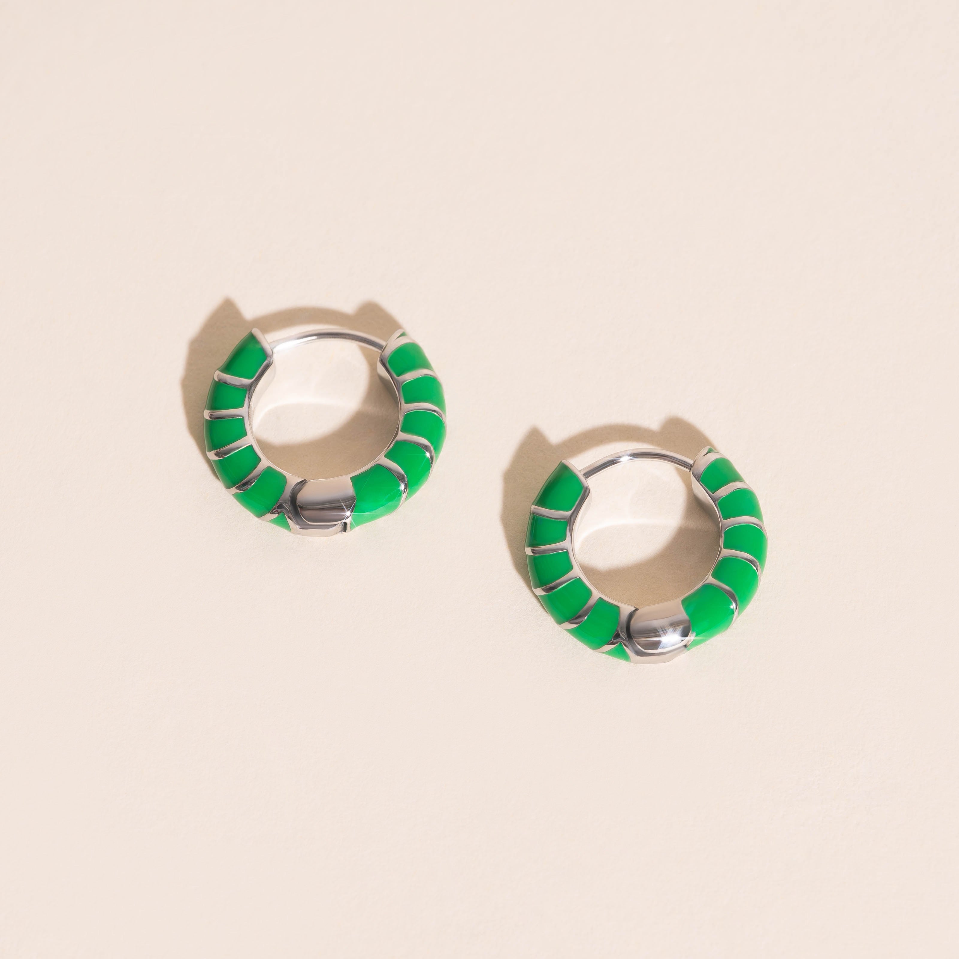 Color Chunky Rounded Huggie Hoop Earrings