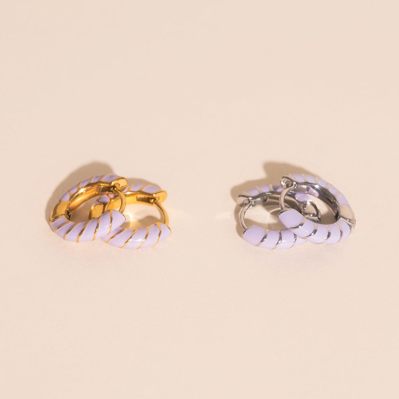 Color Chunky Rounded Huggie Hoop Earrings