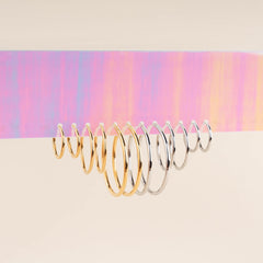 Circle Rounded Huggie Hoop Earrings