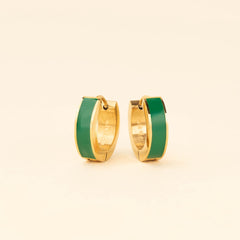 Chunky Huggie Hoop Earrings - 16 Color Options