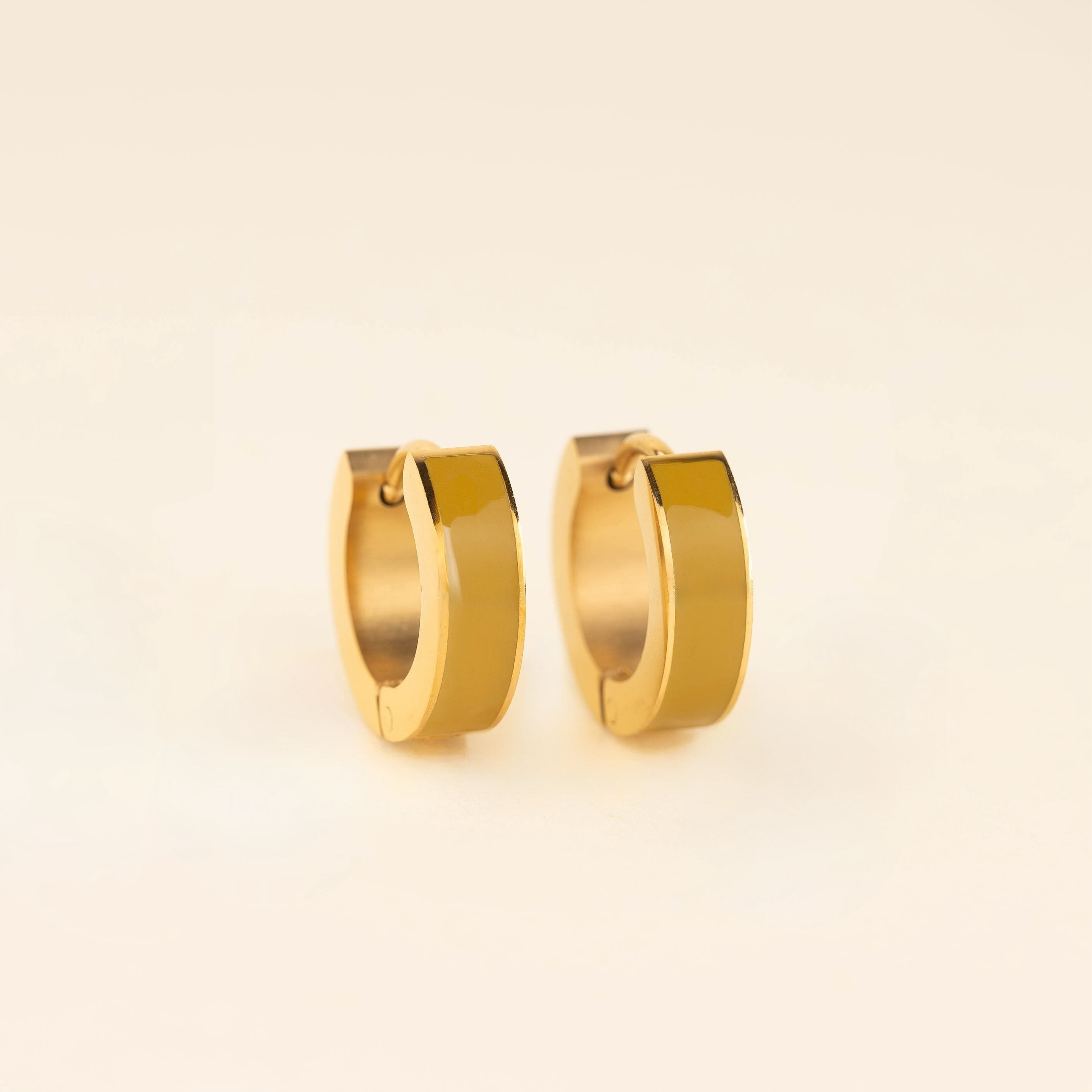 Chunky Huggie Hoop Earrings - 16 Color Options