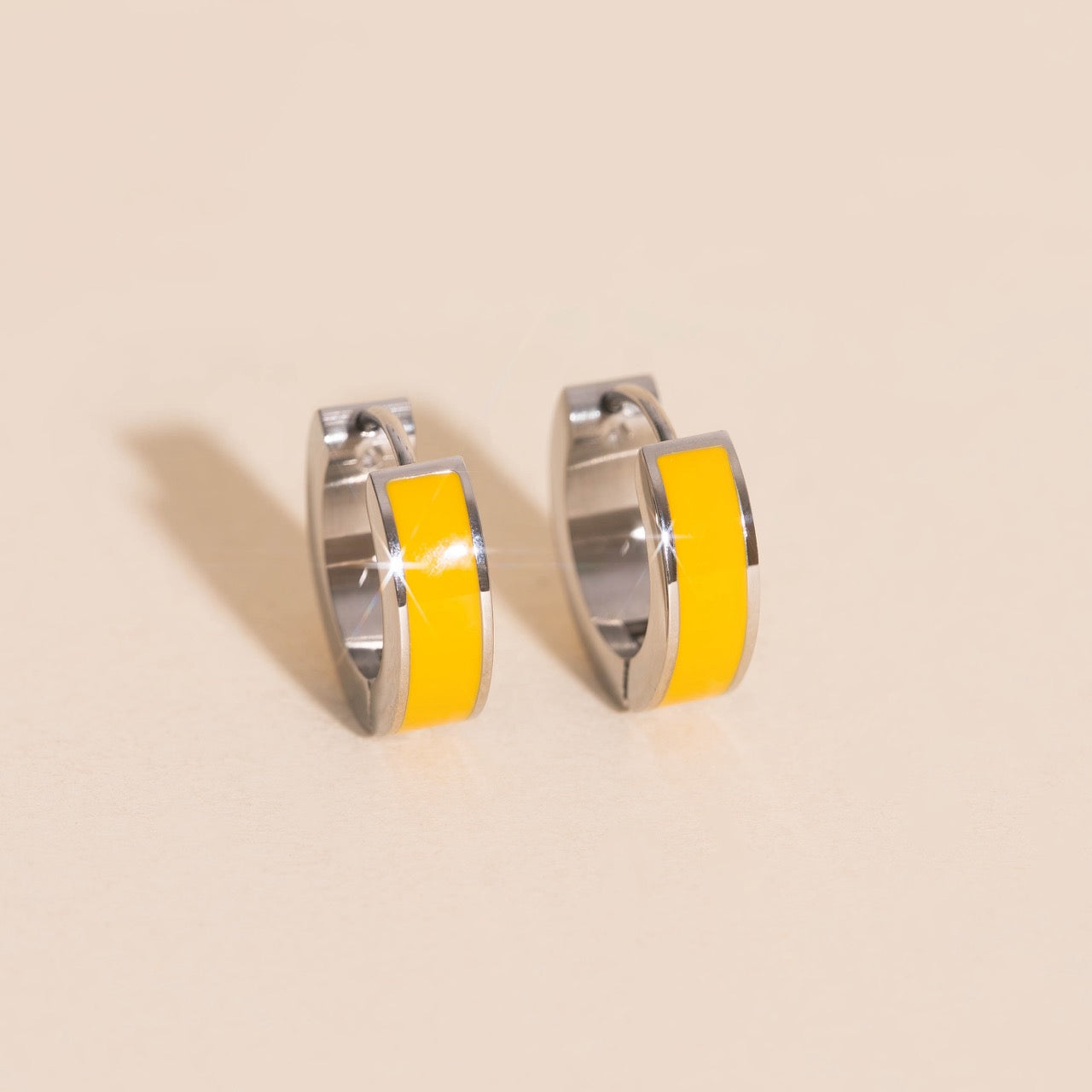 Chunky Huggie Hoop Earrings - 16 Color Options