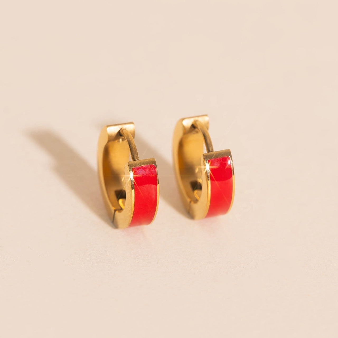 Chunky Huggie Hoop Earrings - 16 Color Options