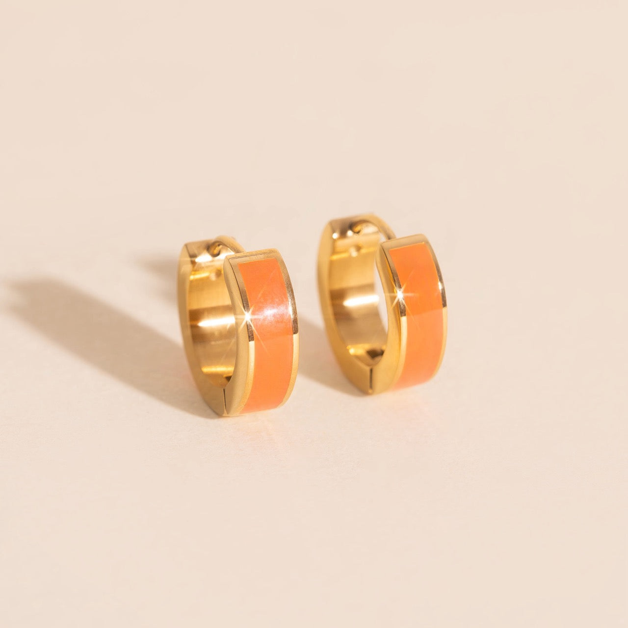 Chunky Huggie Hoop Earrings - 16 Color Options