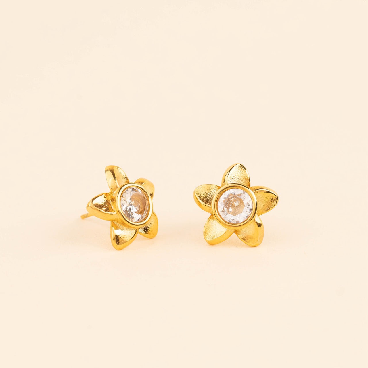 Mini Plumeria Flower Stud Earrings