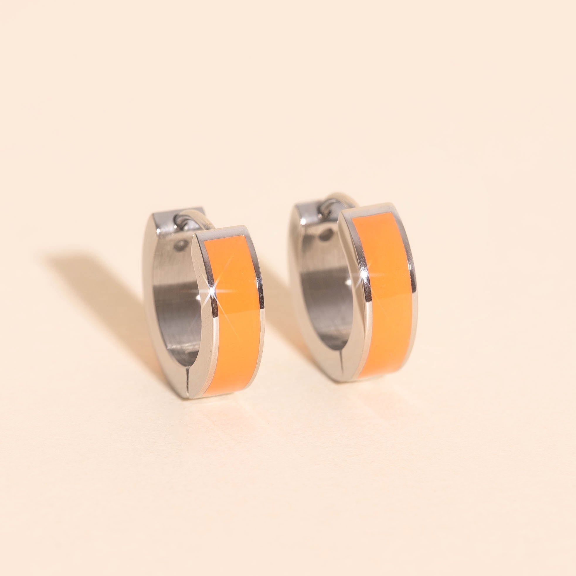 Chunky Huggie Hoop Earrings - 16 Color Options