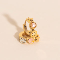 Hawaii 3D Huggie Hoop Earrings