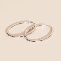 Oval Rounded Huggie Hoop Earrings