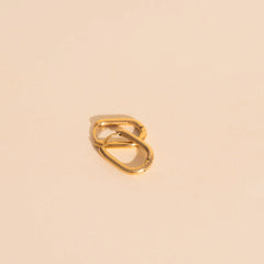 Rectangle Rounded Huggie Hoop Earrings