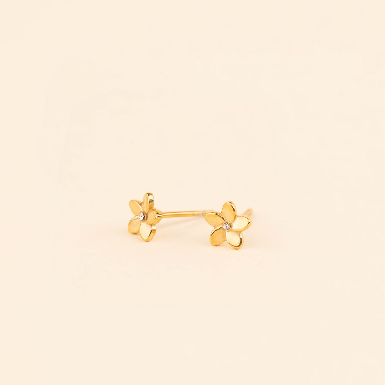 Mini Plumeria Flower Stud Earrings