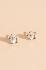 Mini Pearl Flower Stud Earrings