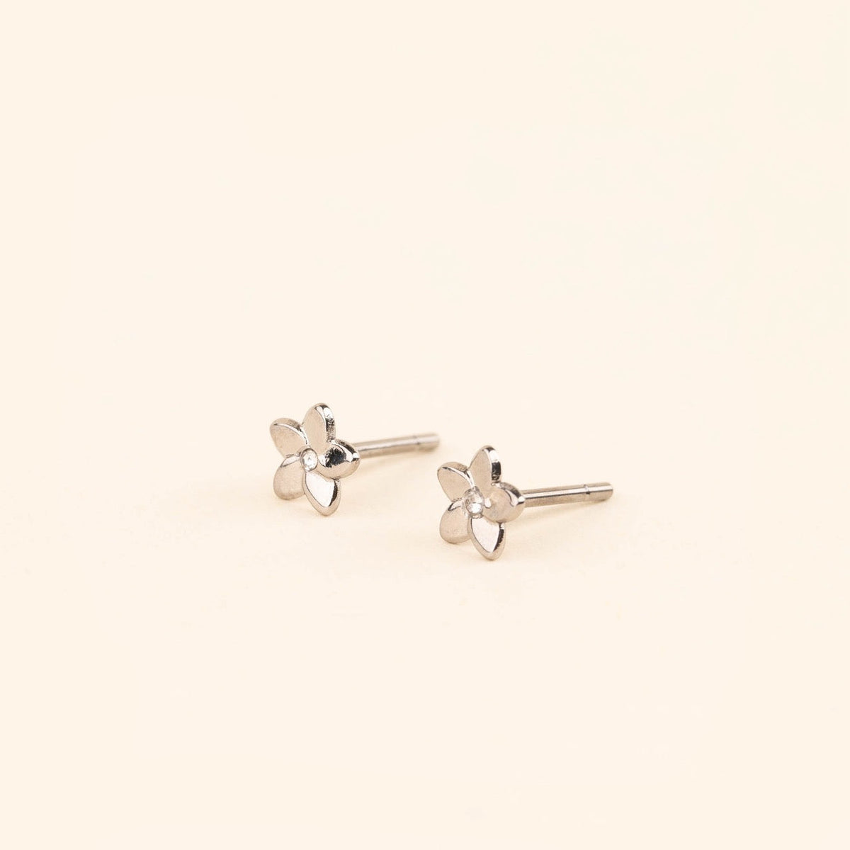 Mini Plumeria Flower Stud Earrings