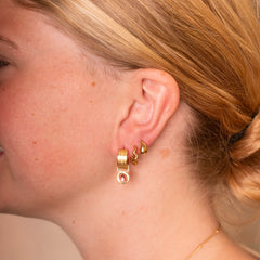 Squiggly Rounded Huggie Hoop Earrings