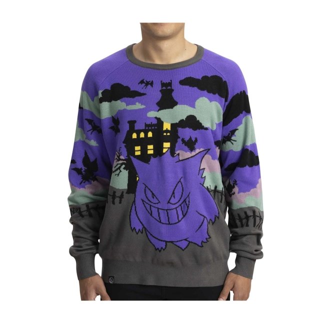 Gengar Pokémon Halloween Knit Sweater - Adult