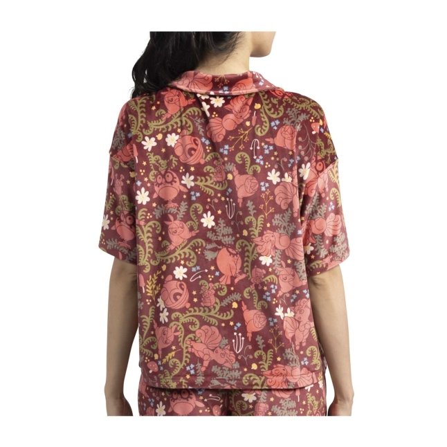 Friends & Foliage Pokémon Sleepwear Button-Up Shirt - Women